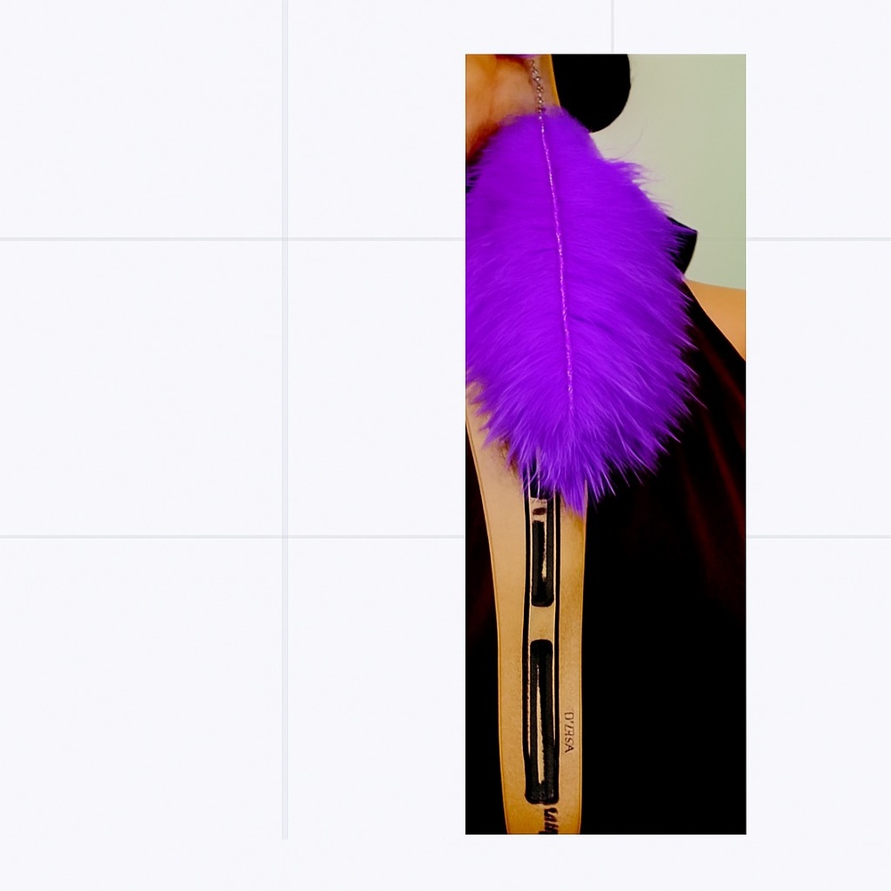 Violet  Feather Earrings OS